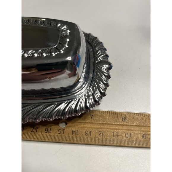 Irwinware Vintage Chrome Plated Butter Dish With Lid 1970’s Made in USA 🇺🇸 - Picture 5 of 15